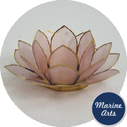 8571 - Capiz Lotus Flower - Light Pink 100mm